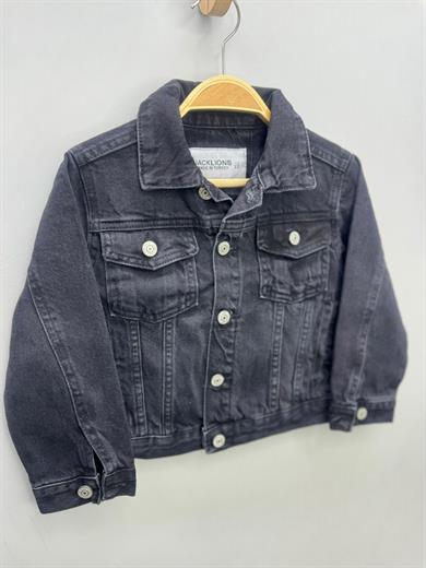 Jack Lions Erkek Çocuk Taşlamalı Kot Ceket 23232 Siyah