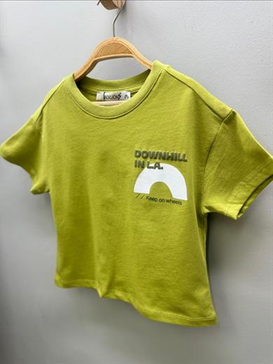 Jacklions Erkek Bebek 1-5 Yaş %100 Pamuk Sırt Baslkılı T-shirt 1732 Yeşil