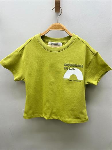 Jacklions Erkek Bebek 1-5 Yaş %100 Pamuk Sırt Baslkılı T-shirt 1732 Yeşil