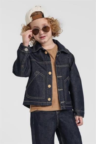 Jacklions Erkek Bebek 1-5 Yaş Cep Detaylı Denim Ceket Lacivert