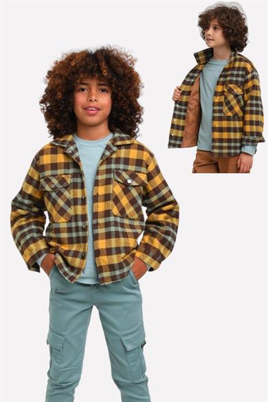 Jacklions Erkek Çocuk Oduncu Gömlek Ceket Hardal
