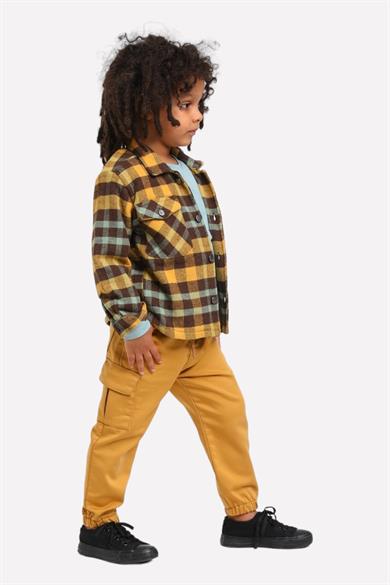 Jacklions Erkek Çocuk Oduncu Gömlek Ceket Hardal