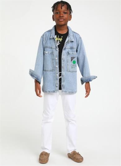 Jacklions Erkek Çocuk Ultra Esnek Denim Pantolon 23015 Beyaz