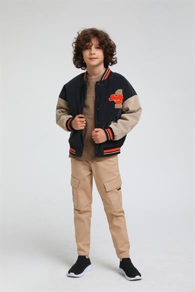 Jacklions Garson Erkek Çocuk Paraşüt Kumaş Kolej Ceket 3225 Lacivert