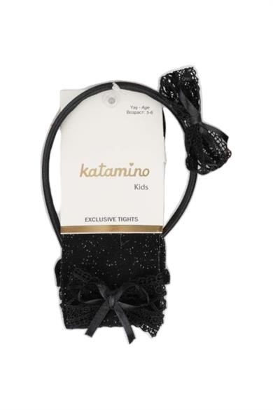 Katamino Arjin Taç Aksesuarlı Simli Külotlu Çorap K62231 Siyah