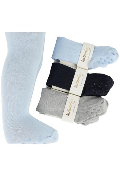 Katamino Erkek Bebek Kaydırmaz Taban Külotlu Çorap K38036 Lacivert