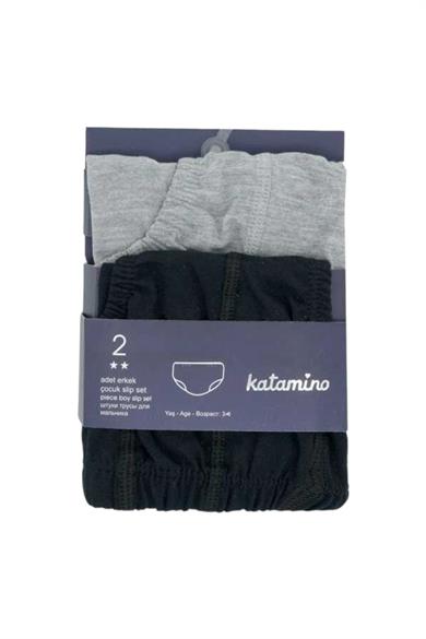 Katamino Erkek Çocuk %100 Pamuk 2li Slip Set K128047 Lacivert