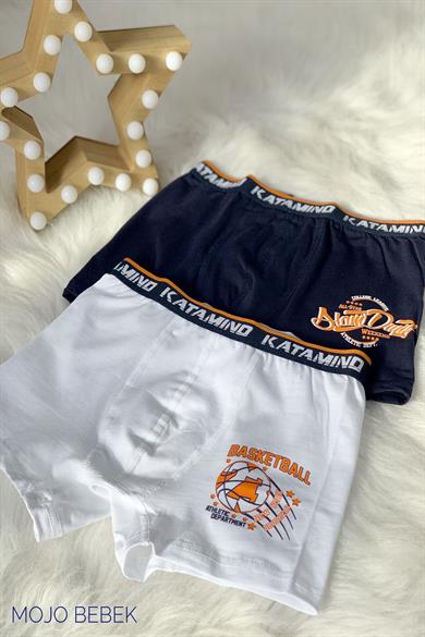 Katamino Erkek Çocuk 2Lİ Boxer Set K128233 Beyaz