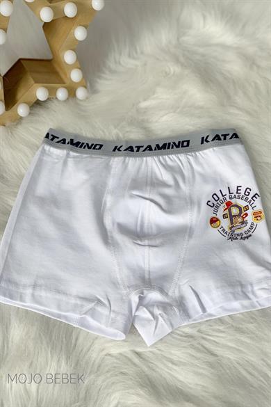 Katamino Erkek Çocuk Baseball Atlet Boxer Takım K128216 Beyaz