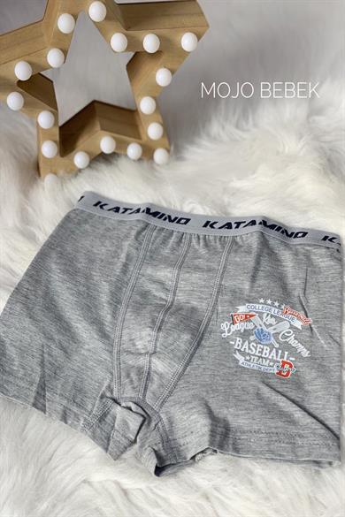 Katamino Erkek Çocuk Baseball Atlet Boxer Takım K128216 Gri