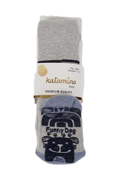 Katamino Erkek Çocuk Havlu Külotlu Çorap K35068 Gri