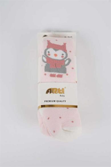 Katamino Kız Bebek Havlu Külotlu Çorap 350135 Pembe