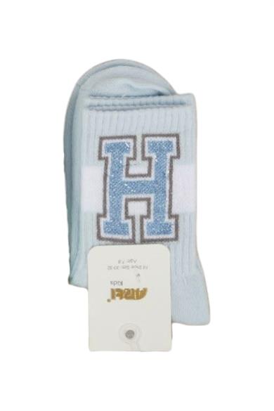 Katamino Kız Çocuk Alfabe Soket Çorap 200402 Mavi