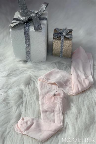 Katamino Kız Çocuk Erika İnce Desenli Külotlu Çorap K60114 Pembe