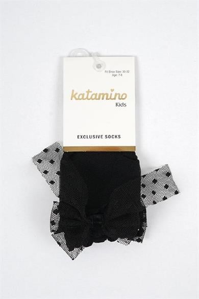 Katamino Kız Çocuk Lasiy Aks. İnce Golf Çorap K10033 Siyah