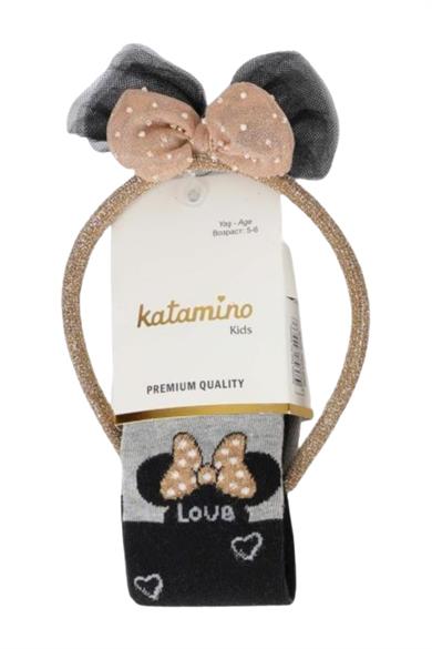 Katamino Kız Çocuk Semila Taçlı Külotlu Çorap K31035 Siyah