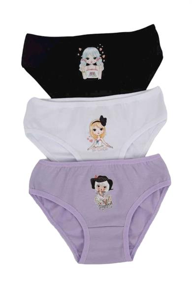 Katamino Kız Çocuk Üçlü Slip Set 128227 Siyah