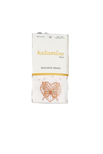 Katamino Kız Çocuk Zaleyha Baskılı İnce Külotlu Çorap K62245 Pembe
