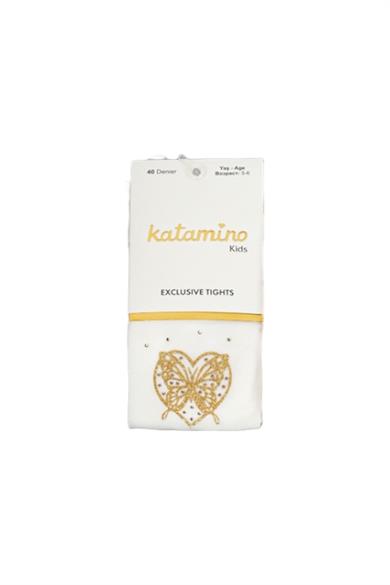 Katamino Kız Çocuk Zaleyha Baskılı İnce Külotlu Çorap K62245 Krem