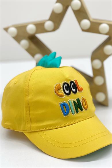 Kitti Erkek Bebek Cool Dino Kasket Şapka Y2301004 Sarı