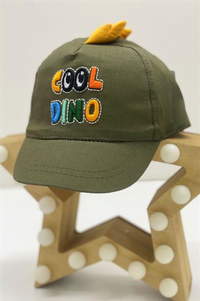 Kitti Erkek Bebek Cool Dino Kasket Şapka Y2301004 Haki