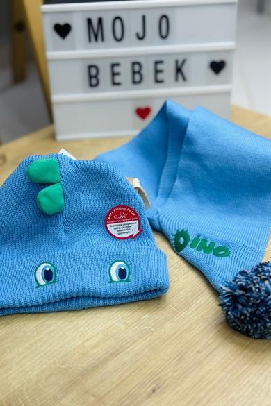 Kitti Erkek Çocuk Atkı Bere İkili Takım K2317502 Mavi