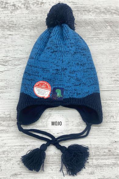 Kitti Erkek Çocuk Polar Astarlık Kulaklıklı Bere K22130-07 Kot Mavi
