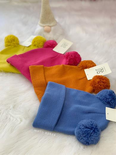 Kitti Garson Kız Çocuk Kulaklı Bere K9723 Turuncu