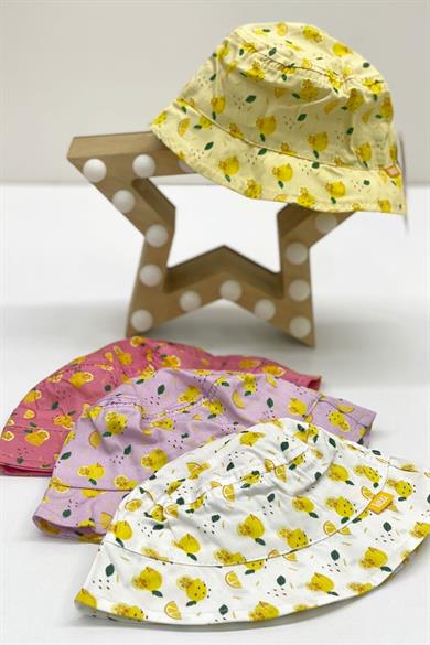 Kitti Kız Bebek Limon Desenli Fötr Şapka Y870105 Pembe