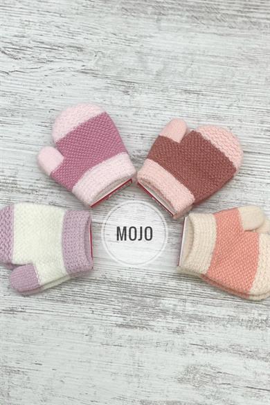 Kitti Kız Bebek Parmaksız Yün Eldiven K22210-02 Pudra