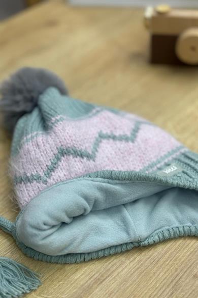 Kitti Kız Çocuk Atkı Bere Eldiven Seti K2317002 Mint