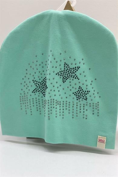 Kitti Kız Çocuk Karışık Desenli Penye Bere Y9092-05 Turkuaz