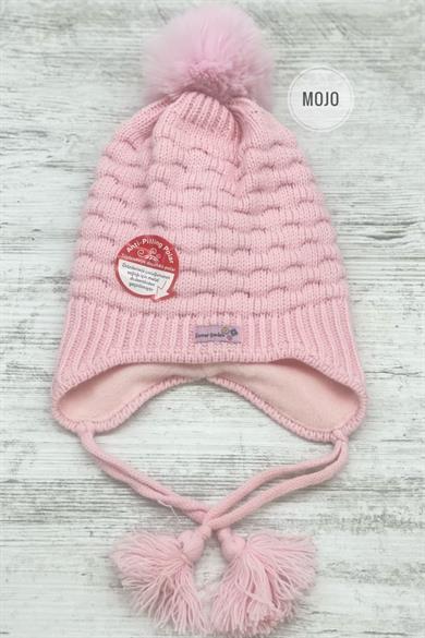 Kitti Kız Çocuk Kulaklıklı Polar Astarlı Bere K22120-04 Pembe