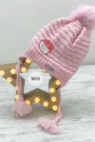 Kitti Kız Çocuk Kulaklıklı Polar Astarlı Bere K22120-04 Pembe