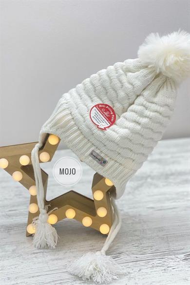 Kitti Kız Çocuk Kulaklıklı Polar Astarlı Bere K22120-04 Krem