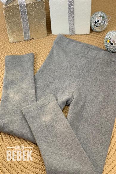 Levotti Kız Çocuk 9-12 Yaş Şardonlu Tayt Gri