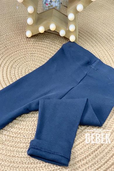 Lovetti Kız Çocuk 1-4 Yaş Şardonlu Tayt Lacivert