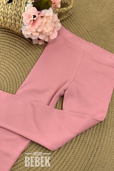 Lovetti Kız Çocuk 5-8 Yaş Şardonlu Tayt Pudra