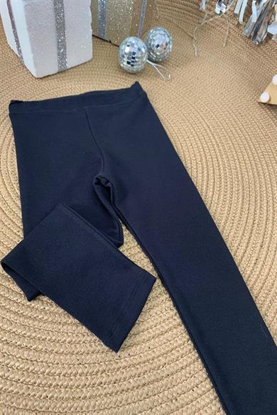 Lovetti Kız Çocuk 5-8 Yaş Şardonlu Tayt Siyah