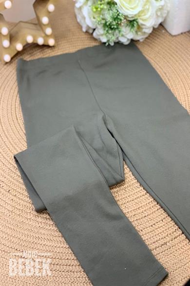 Lovetti Kız Çocuk 13-16 Yaş Şardonlu Tayt Haki