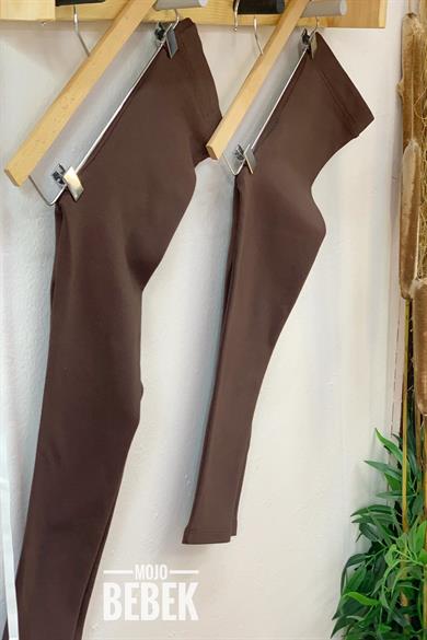 Lovetti Kız Çocuk 13-16 Yaş Şardonlu Tayt Kahverengi