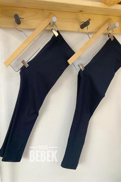 Lovetti Kız Çocuk 13-16 Yaş Şardonlu Tayt Siyah