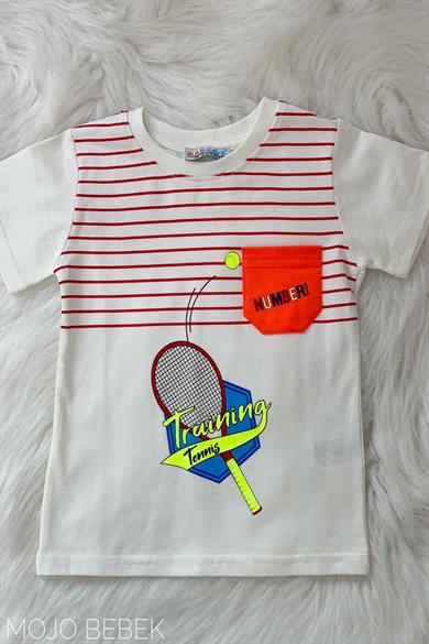 Mackays Erkek Çocuk Neon Desenli Şortlu Takım 3050023 Ekru