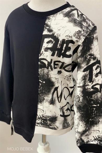 Mackays Erkek Çocuk Yazılı Sweatshirt 3151018 Siyah
