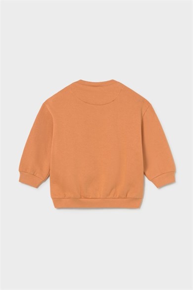 Mayoral Erkek Bebek 1-4 Yaş Desenli Nakışlı Sweatshirt Turuncu