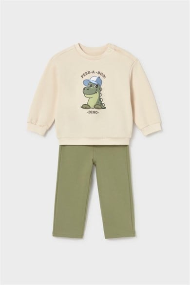 Mayoral Erkek Bebek 1-4 Yaş Pantolon-Sweatshirt İkili Takım Yeşil