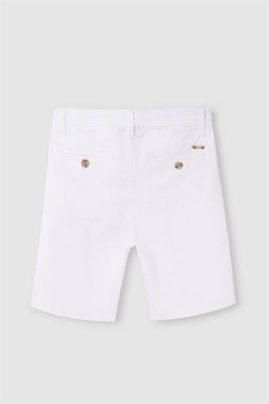 Mayoral Erkek Çocuk 10-14 Yaş Basic Bermuda Şort 0242 Beyaz