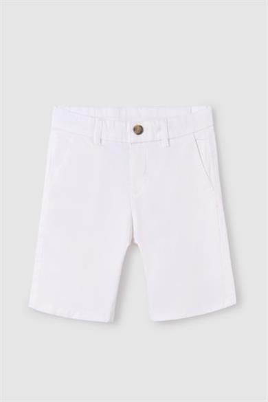 Mayoral Erkek Çocuk 10-14 Yaş Basic Bermuda Şort 0242 Beyaz