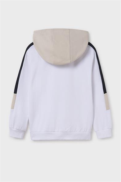 Mayoral Erkek Çocuk 10-14 Yaş Kapüşonlu Sweatshirt 6482 Beyaz