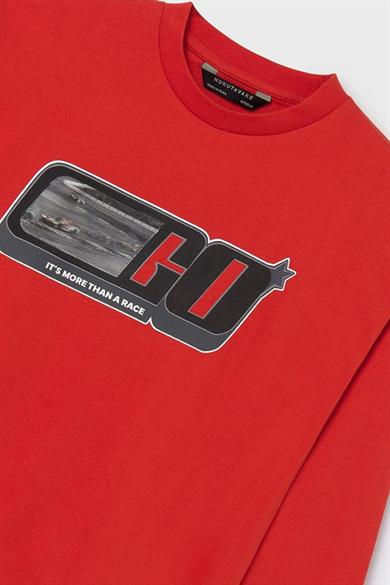 Mayoral Erkek Çocuk 10-16 Yaş 3D Baskılı Uzunkol T-shirt 7088 Kırmızı